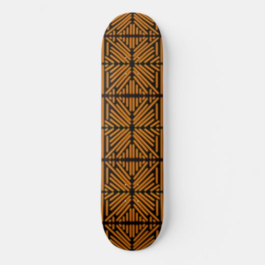 Cheesy Noodle Doodle Art Symmetrical Lined Pattern Persoonlijk Skateboard (Voorkant)