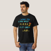 Cheesy papa grap plak van pizza t-shirt (Voorkant volledig)