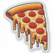 Cheesy Pepperoni Pizza Sticker (Voorkant)