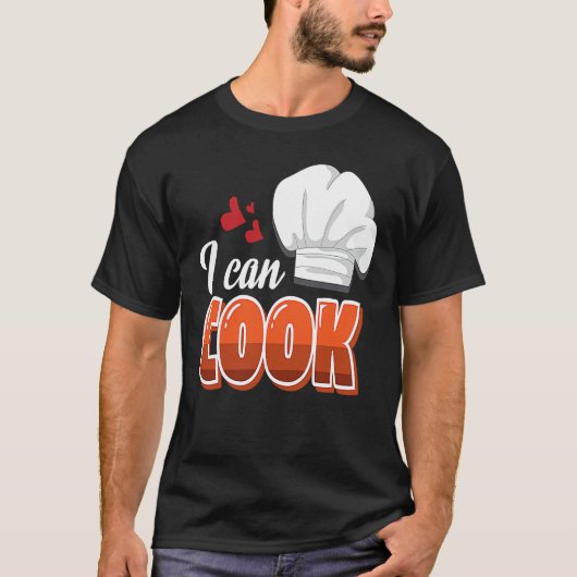 Cheesy Pickup Line Hook Up I Can Cook T-shirt (Voorkant)