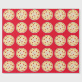 Cheesy Pizza Pepperoni Meat Pie Pattern Cadeaupapier (Vlak)