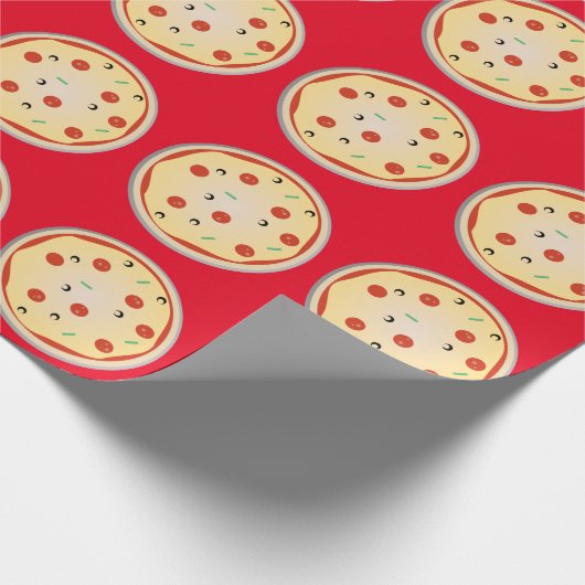 Cheesy Pizza Pepperoni Meat Pie Pattern Cadeaupapier (Hoek)