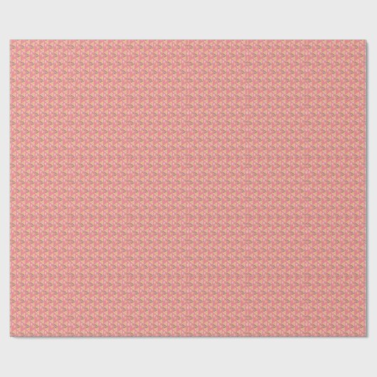 Cheesy Pizza Pepperoni Meat Slices Smelting Hearts Cadeaupapier (Vlak)