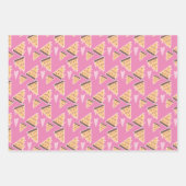 Cheesy Pizza Pepperoni Meat Slices Smelting Hearts Inpakpapier Vel (Voorkant 3)