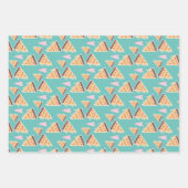 Cheesy Pizza Pepperoni Meat Slices Smelting Hearts Inpakpapier Vel (Voorkant 2)