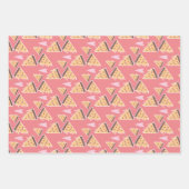 Cheesy Pizza Pepperoni Meat Slices Smelting Hearts Inpakpapier Vel (Voorkant)