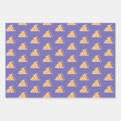 Cheesy Pizza Pepperoni Vlees Drijfsel Inpakpapier Vel (Voorkant)