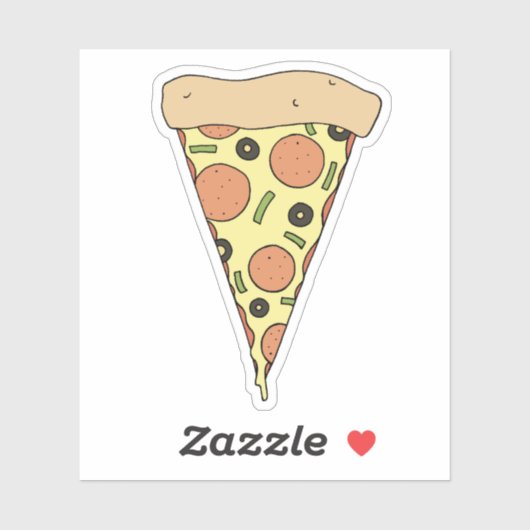 Cheesy Pizza Slice Sticker (Vel)