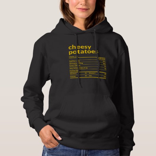 Cheesy Potatoes Nutrition Facts Thanksgiving Chris Hoodie (Voorkant)