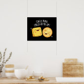 Cheesy Puns Crack-er Me Up Grappige Kaas Pun Donke Poster (Keuken)