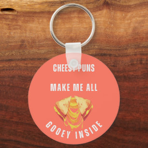 Cheesy Puns maakt me allemaal goed in de binnenkan Sleutelhanger