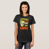Cheesy Puns Mac Me Happy Macaroni T-shirt (Voorkant volledig)