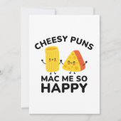Cheesy Puns Mac Zo blij Bedankkaart (Voorkant)