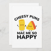 Cheesy Puns Mac Zo blij Bedankkaart (Voorkant / Achterkant)