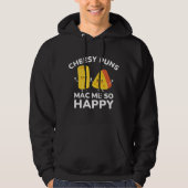 Cheesy Puns Mac Zo blij Hoodie (Voorkant)