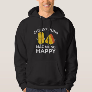 Cheesy Puns Mac Zo blij Hoodie