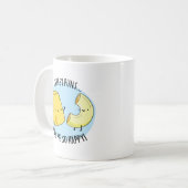 Cheesy Puns Mac Zo Happy Funny Food Pun Koffiemok (Voorkant links)