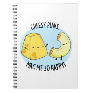 Cheesy Puns Mac Zo Happy Funny Food Pun Notitieboek