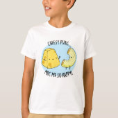 Cheesy Puns Mac Zo Happy Funny Food Pun T-shirt (Voorkant)