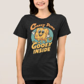 Cheesy Puns Make Me All Gooey Inside beroemd gemaa Tri-Blend Shirt (Voorkant)