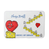 Cheesy Red Hearts Bathroom Bath Mat (Voorkant)