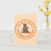 Cheesy Relatie met Pizza - Funny Pizza Relat Kaart (Gele Bloem)