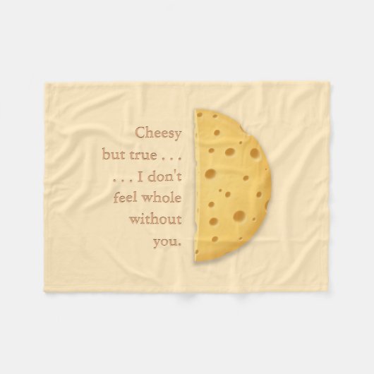  Cheesy Romantic Message Trompe L'oeil Fleece Deken (Voorkant (Horizontaal))