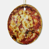 Cheesy Shrimp Deep Dish Pizza Kerstmis Keramisch Ornament (Links)
