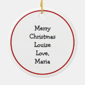 Cheesy Shrimp Deep Dish Pizza Kerstmis Keramisch Ornament (Achterkant)