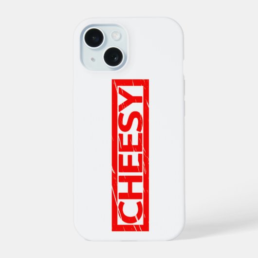 Cheesy Stamp iPhone 15 Case (Achterkant)