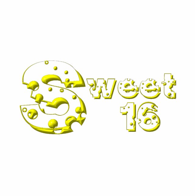 Cheesy Sweet 16 Staand Fotobeeldje (Voorkant)