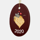 Cheesy Valentijn Keramisch Ornament (Links)