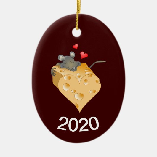 Cheesy Valentijn Keramisch Ornament (Voorkant)