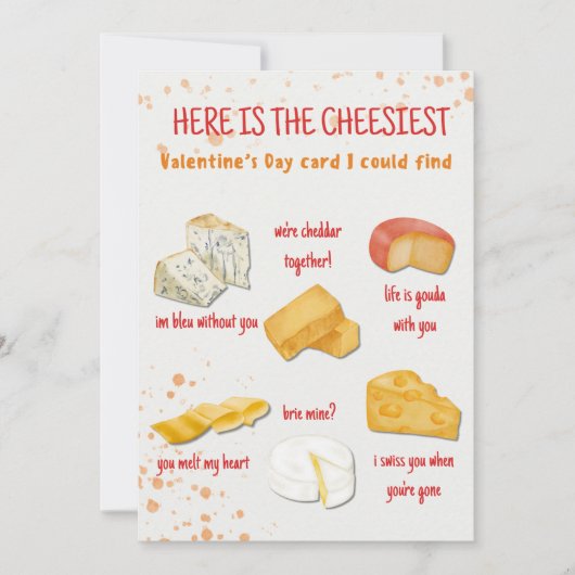 Cheesy Valentine's Day Card | Valentine's Card (Voorkant)