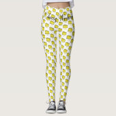 Cheesy Workout Witte Leggings (Voorkant)