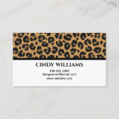Cheeta Print Visitekaartje (Achterkant)