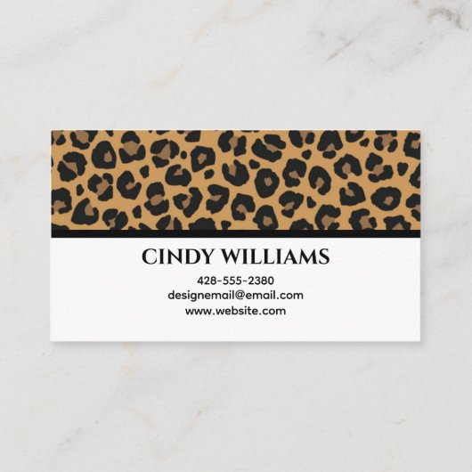 Cheeta Print Visitekaartje (Achterkant)