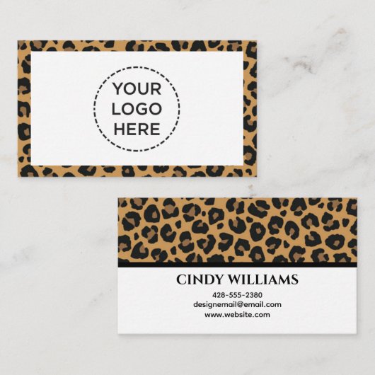 Cheeta Print Visitekaartje (Voorkant / Achterkant)