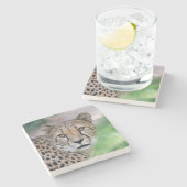 Cheetah 009 stenen onderzetter (Zijkant)