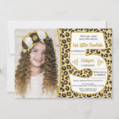 Cheetah 5th Birthday Uitnodiging | Safari Partij (Voorkant)