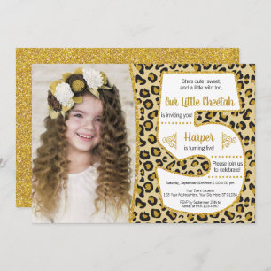 Cheetah 5th Birthday Uitnodiging   Safari Partij