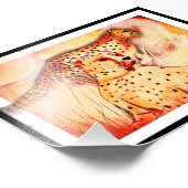 Cheetah 5x7 afdrukken foto afdruk (Hoek)