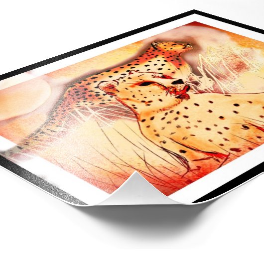 Cheetah 5x7 afdrukken foto afdruk (Hoek)