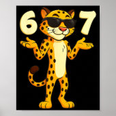 Cheetah 67 Meme Funny Kids Teens Gen Alpha Slang 6 Poster (Voorkant)