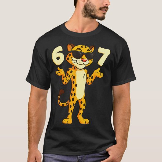 Cheetah 67 Meme Funny Kids Teens Gen Alpha Slang 6 T-shirt (Voorkant)