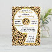 Cheetah 9th Birthday Uitnodiging | Safari Partij (Staand voorkant)