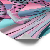 Cheetah Abstract behang in pastelkleur Poster (Hoek)