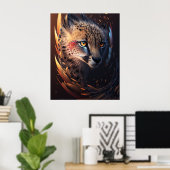 Cheetah Abstract Wall Art Poster (Thuiskantoor)