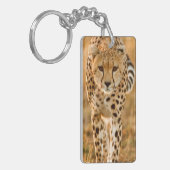Cheetah (Acinonyx Jubatus) Portrait, Maasai Sleutelhanger (Voorkant Links)