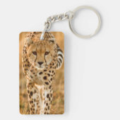 Cheetah (Acinonyx Jubatus) Portrait, Maasai Sleutelhanger (achterkant)